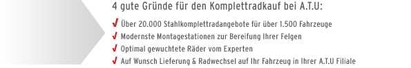 4 gute Gründe für den Stahlkomplettradkauf bei A.T.U