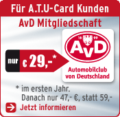 Vergünstigte AvD Mitgliedschaft für A.T.U-Card Kunden