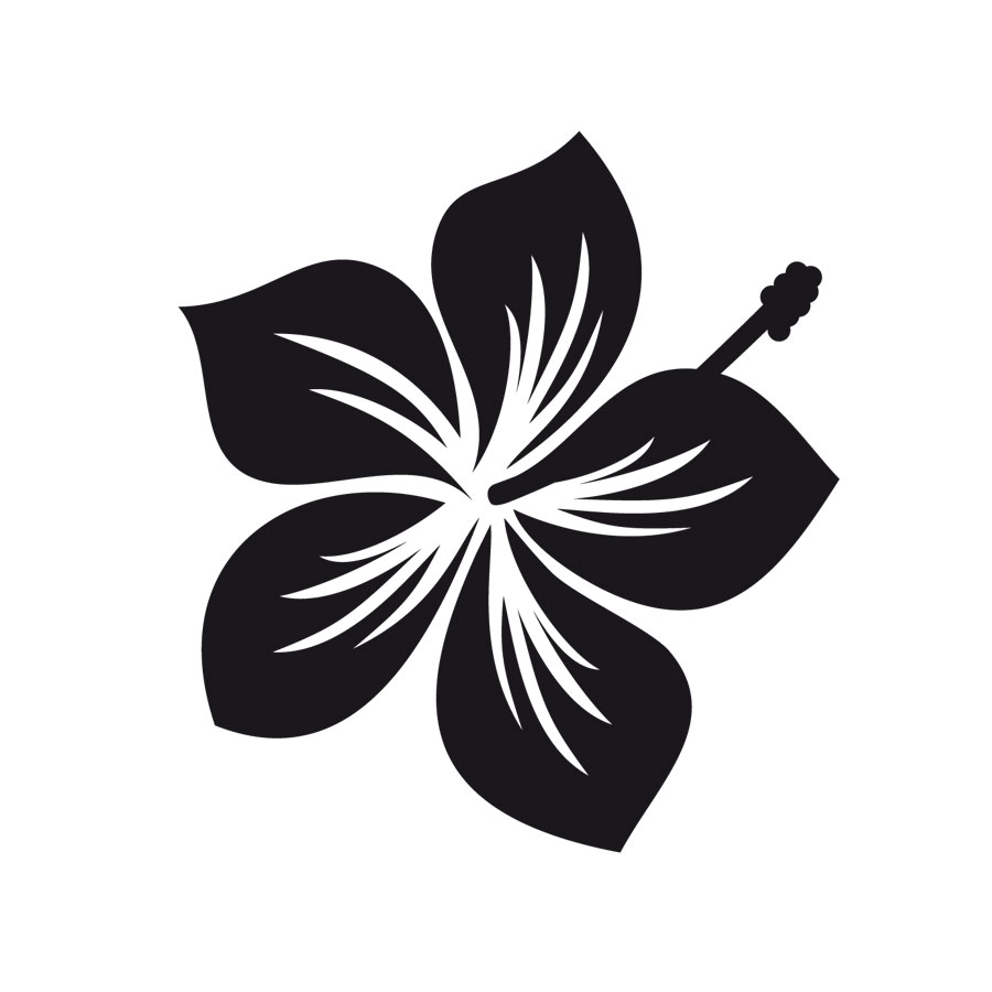 Auto Dekor Aufkleber Blumen aufkleber auto dekor quot hibiskus blume quot in schwarz Auto Dekor Aufkleber Blumen aufkleber auto dekor quot hibiskus blume quot in schwarz