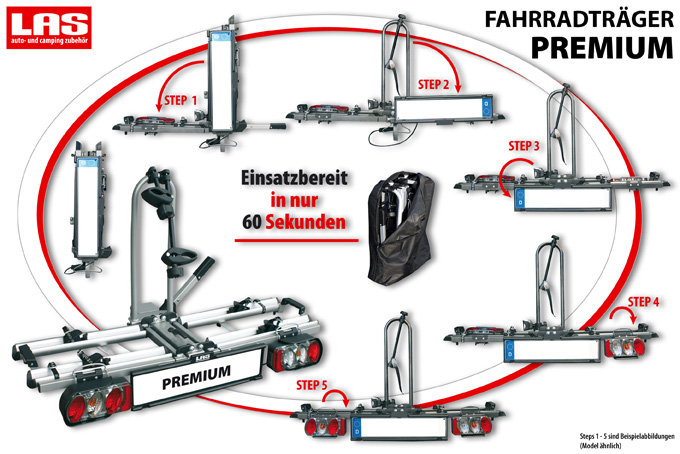 Fahrradtr&auml;ger Premium f&uuml;r Anh&auml;ngerkupplung