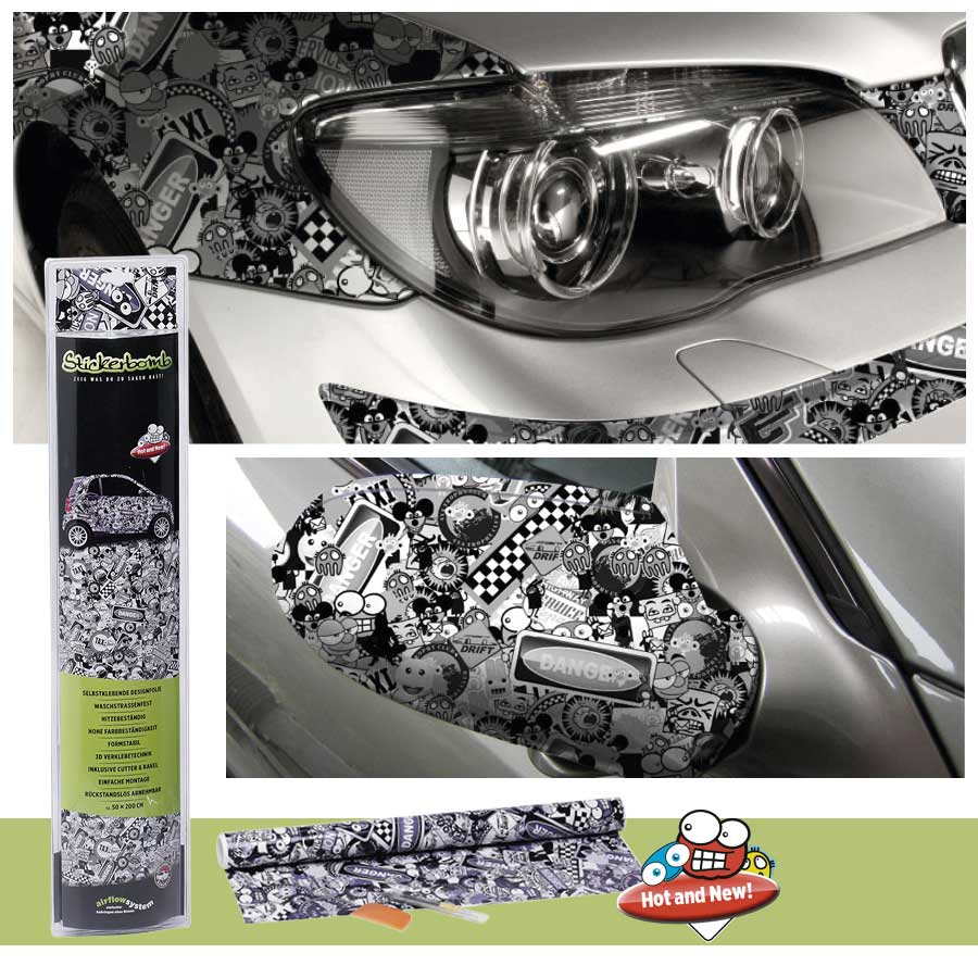 Vorschaubild von StickerBomb Black Signs Designfolie/ Aufkleber, 50 x 200 cm Vorschaubild von StickerBomb Black Signs Designfolie/ Aufkleber, 50 x 200 cm