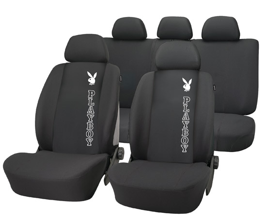 Sitzbezug Komplettset Universal Playboy schwarz