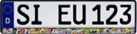 Kennzeichenhalter-Stickerbomb-Design