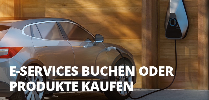 E-Services buchen oder Produkte kaufen