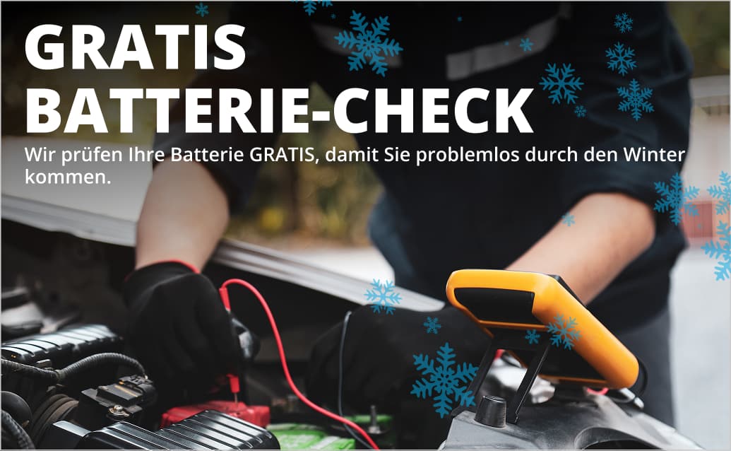 Batterietest kostenlos und Einbau am selben Tag