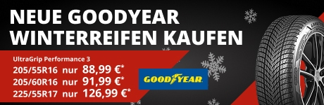 Top 3 Winterreifen Goodyear ULTRAGRIP PERFORMANCE 3 Angebotspreis  - Testsieger  205/55R16  - 205/60R16 -  225/55R17