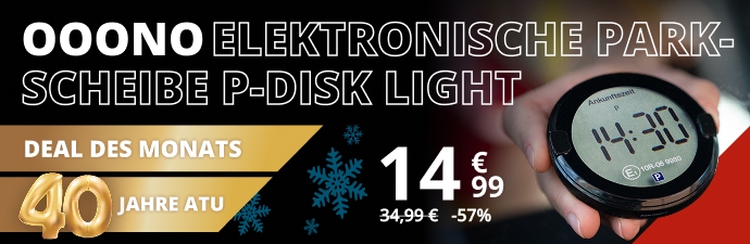 Deal des Monats - OOONO elektronische Parkscheibe P-DISC NO2 Light - Versandkostenfrei während der Cyberweek bestellen