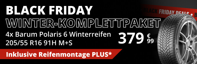 Black Week Deal -  Winterreifen-Set Barum inklusive Montage