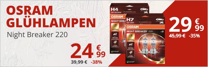 OSRAM Glühlampen Night Breaker 220 H4/H7
