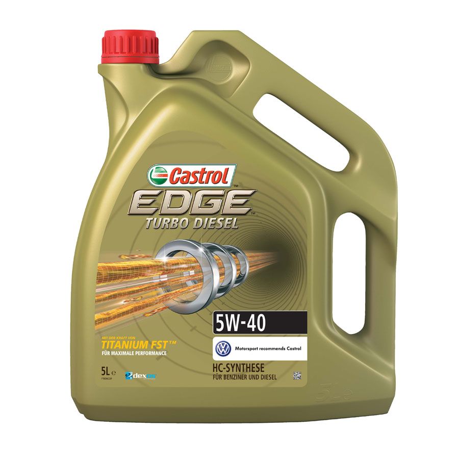 Castrol Edge Turbo Diesel 5W-40 Motoröl mit Titanium FST, 5 Liter