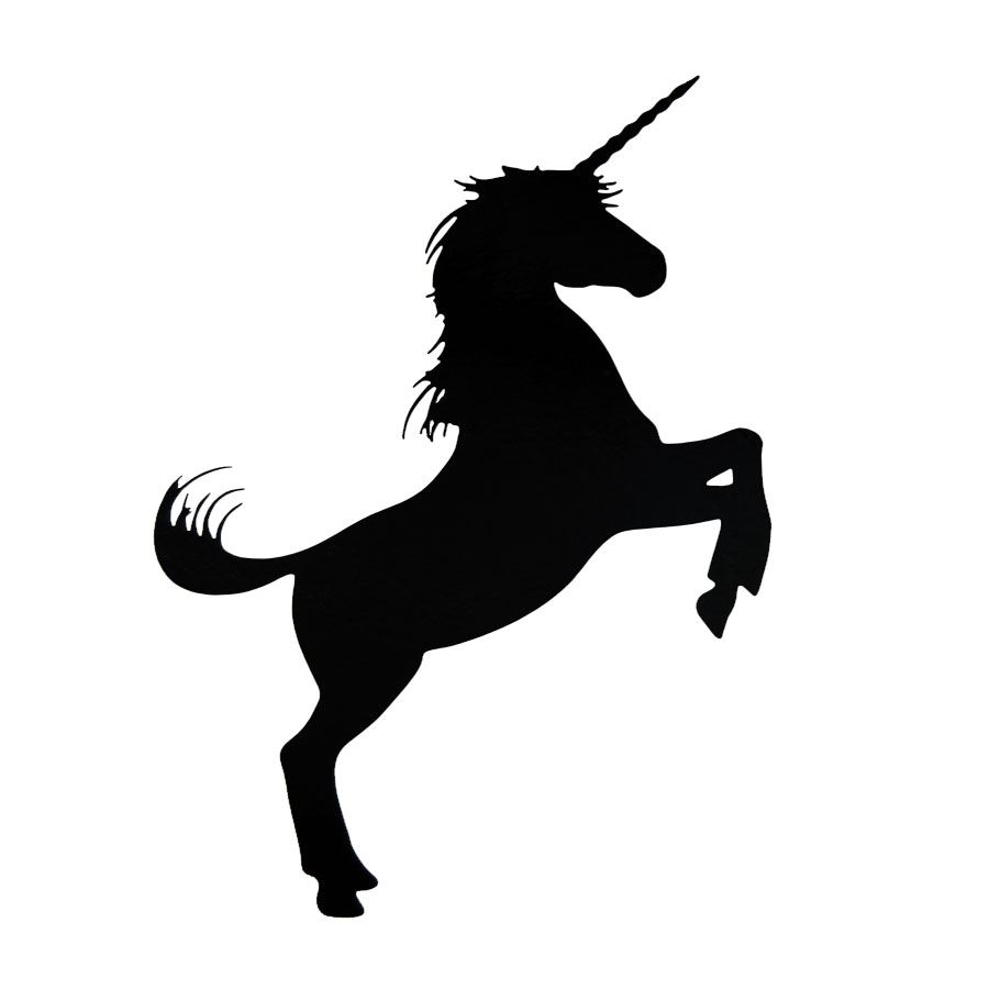 Aufkleber "Einhorn", Auto-Sticker in Schwarz, selbstklebend, 1 Stück