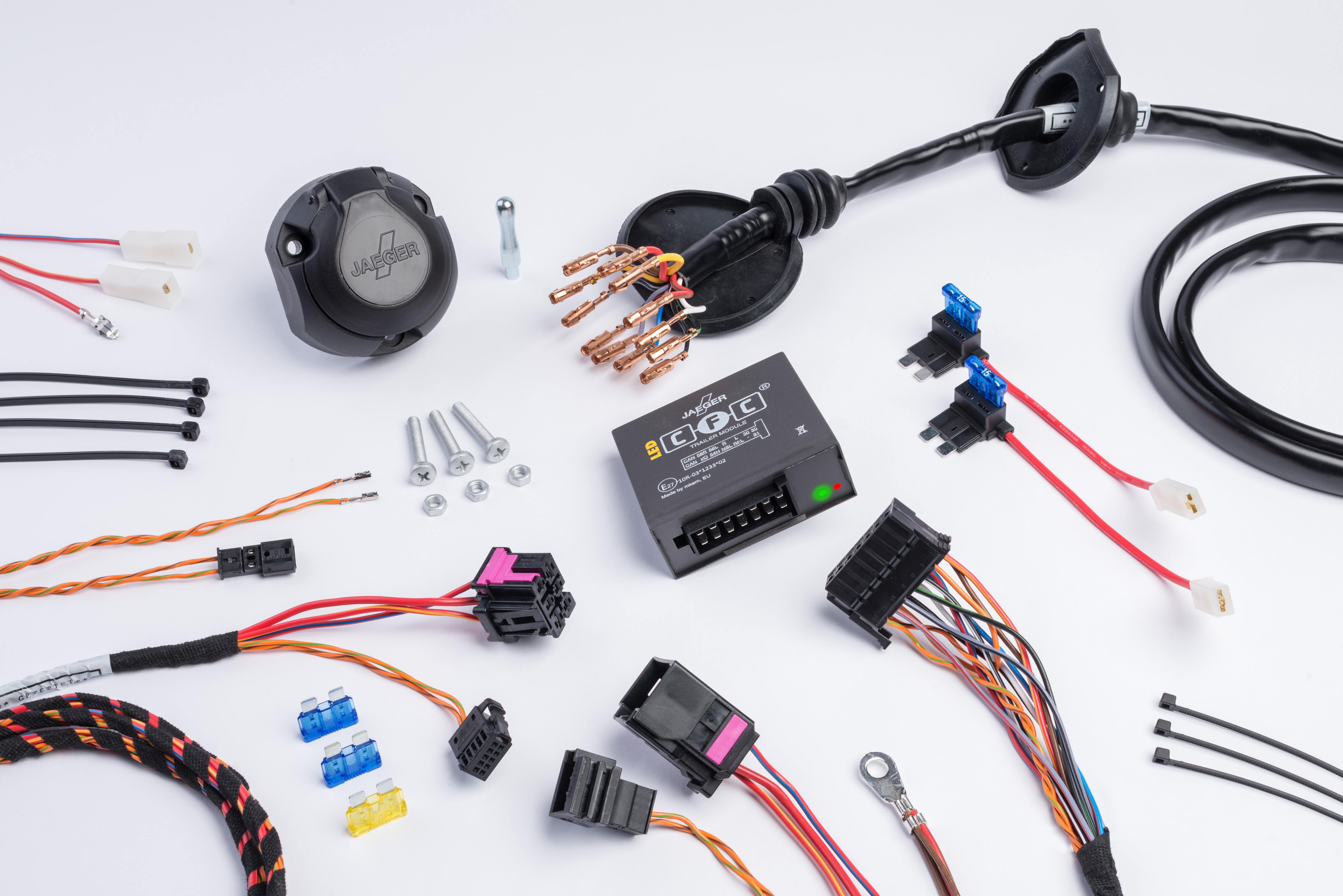 JAEGER E-Satz 13-polig universal mit AFC Modul, Blinküberwachung