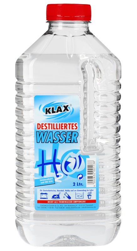 Klax Destilliertes Wasser, 2 L