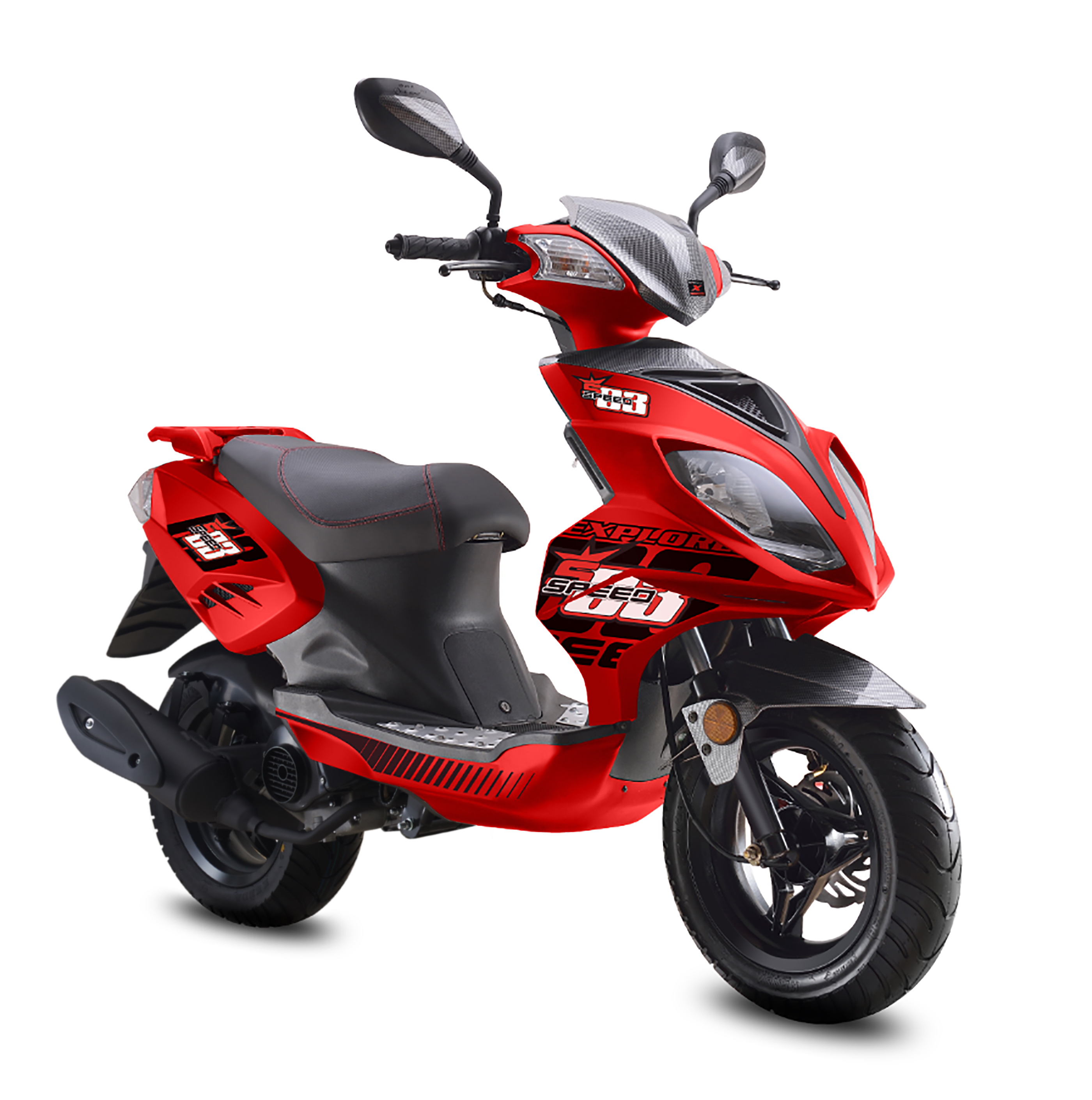 Explorer Speed 50 Motorroller, rot, Euro5