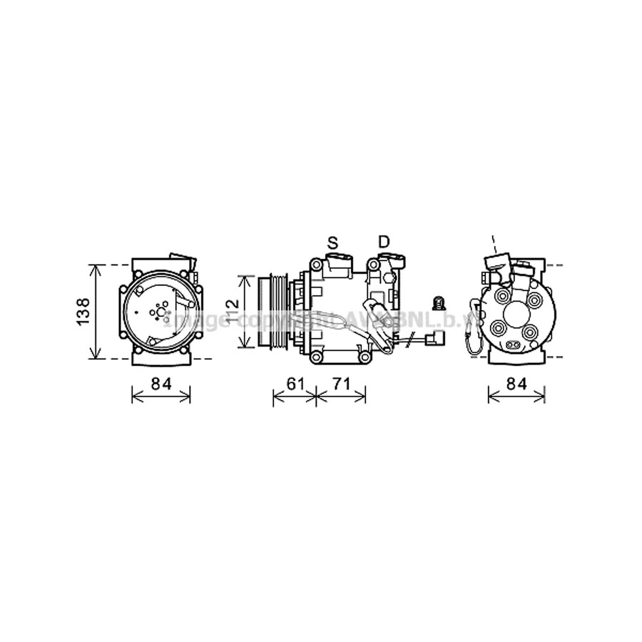 Febi Bilstein 45161 Klimakompressor – 12V, Mit Riemenscheibe, 6 Rippen, 150 Ml Ölfüllmenge – Passend Für Ford Galaxy, VW Sharan, Seat Alhambra & Mehr