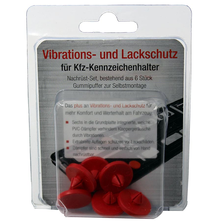 kennzeichenhalter anti vibration ALUTEC Vibrations- und Lackschutz für Kennzeichenhalter, Gummipufferset