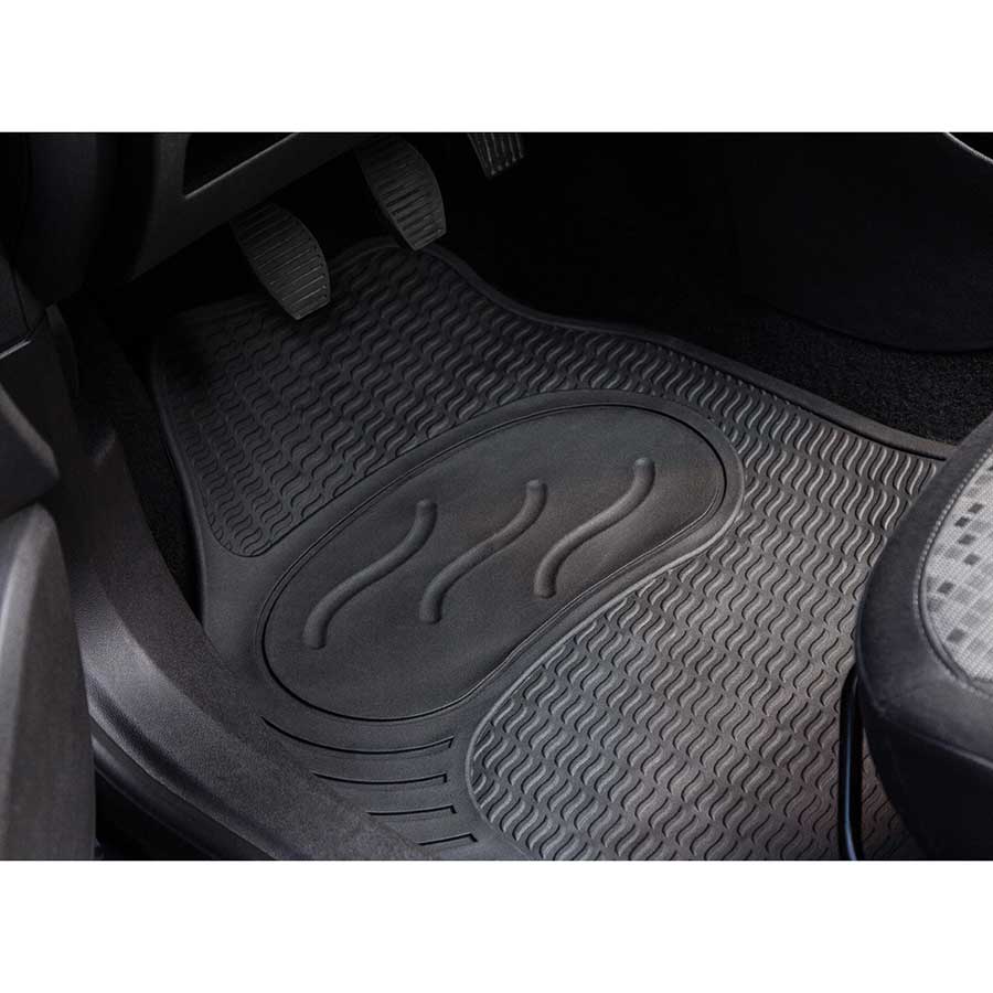 Universal Gummi-Fußmatten im 4-teiligem Set, schwarz - ATU