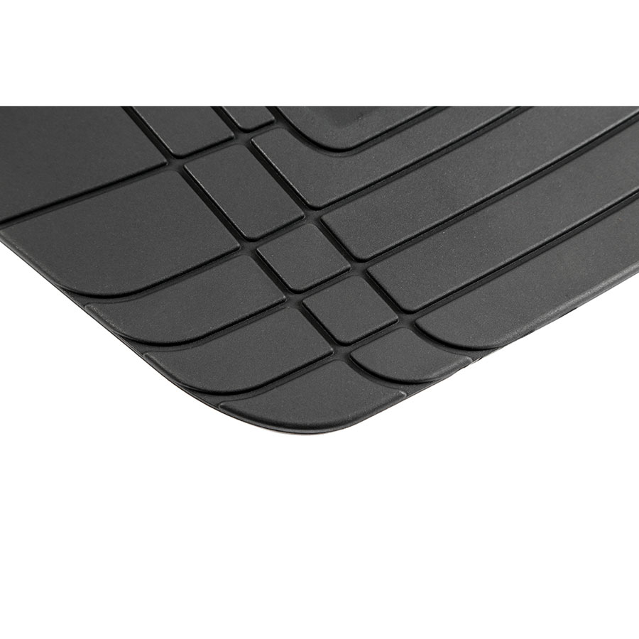 Sakura Universal Auto Fußmatten Set - 4-teilige Gummimatten Schwarz