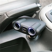 Norauto Zigarettenanzünder-Doppelstecker mit 2 USB-Anschlüssen 12V/24V 10A  - ATU