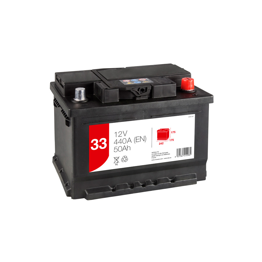 Autobatterie 33, 50 Ah, 440 A, 12 V - ATU