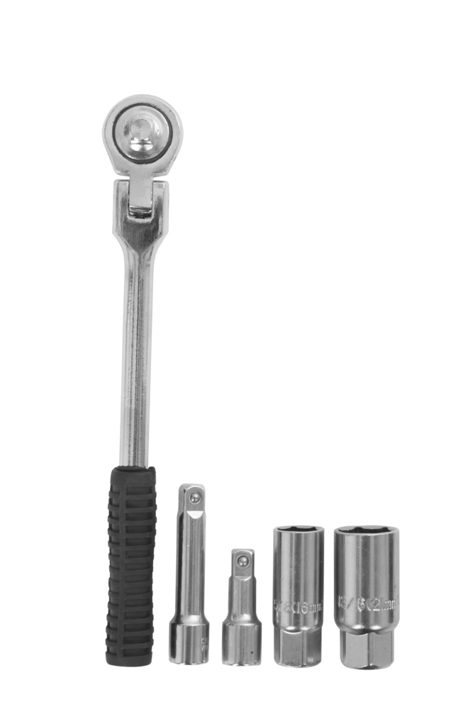 Zündkerzensteckschlüssel-Set Mit T-Griff - 16mm, 18mm, 21mm Größen, 4-teilig, Chrom-Vanadium-Stahl