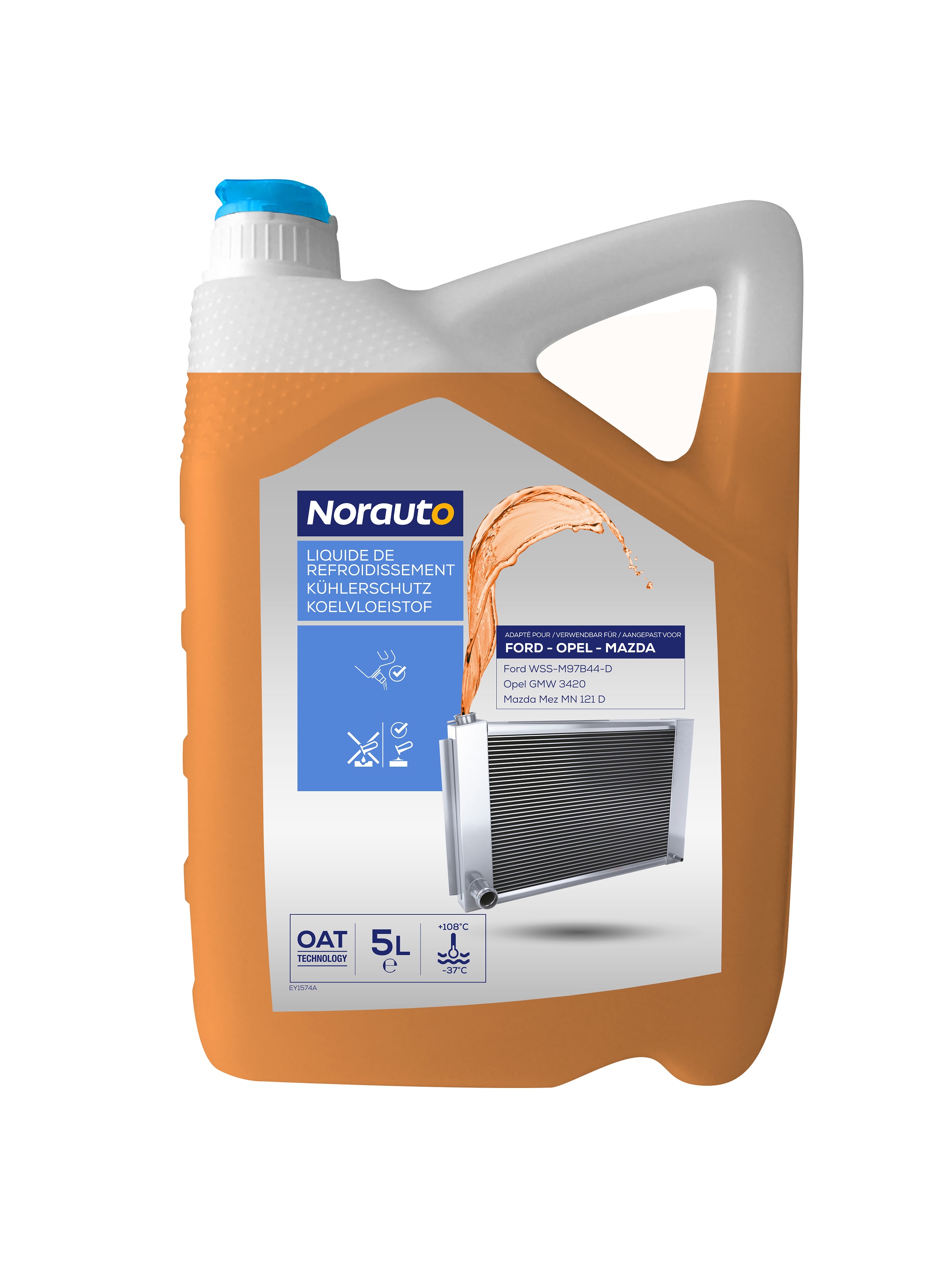 Norauto Kühlmittel -37°C Ford, 5 Liter