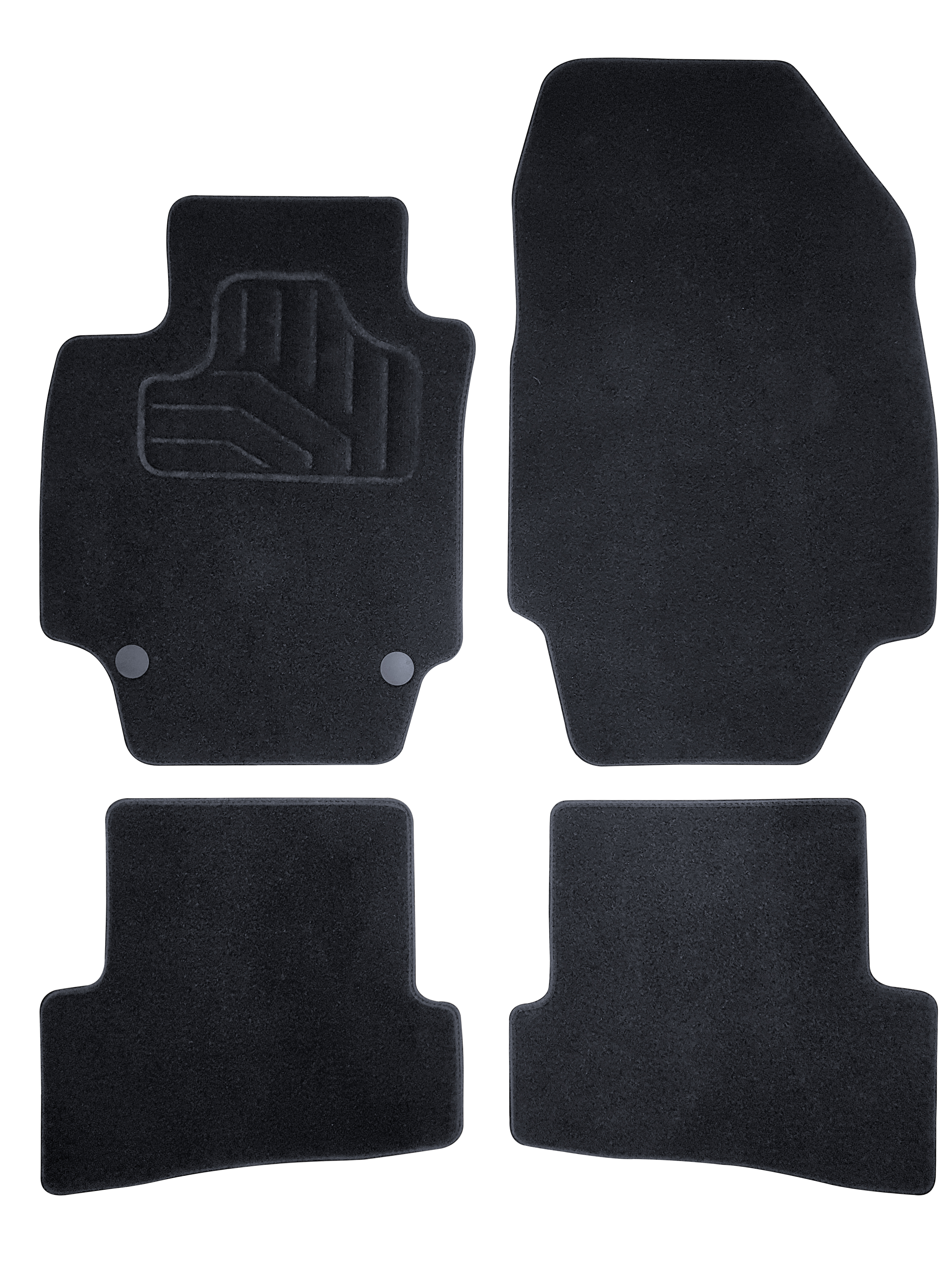 LFOTPP Astra K Gummimatten Set - 10 Teile, Rutschfest, Für Innenraum, Weiß