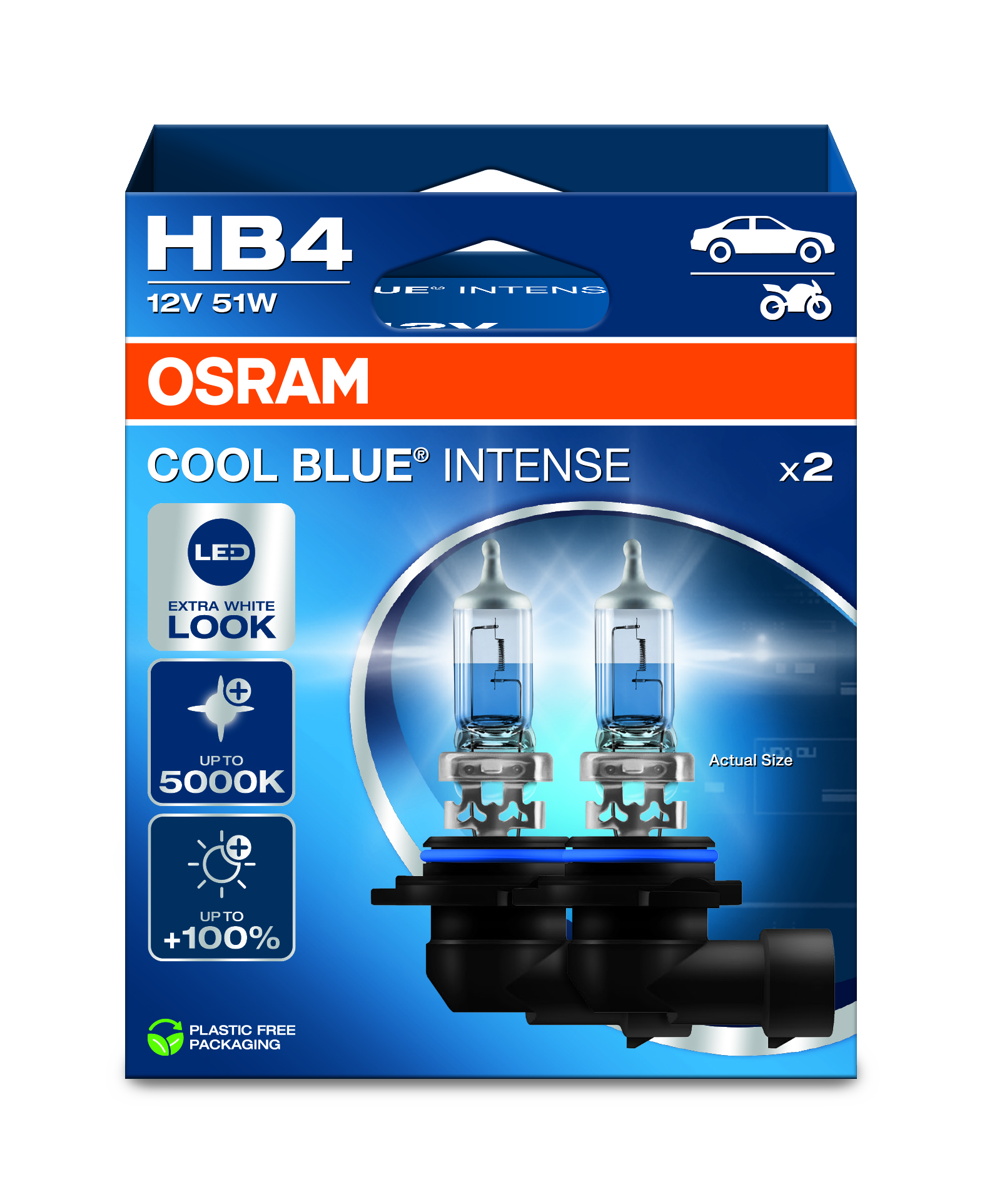 Osram, Cool Blue Intense Glühbirnen, 2 Stück - ATU