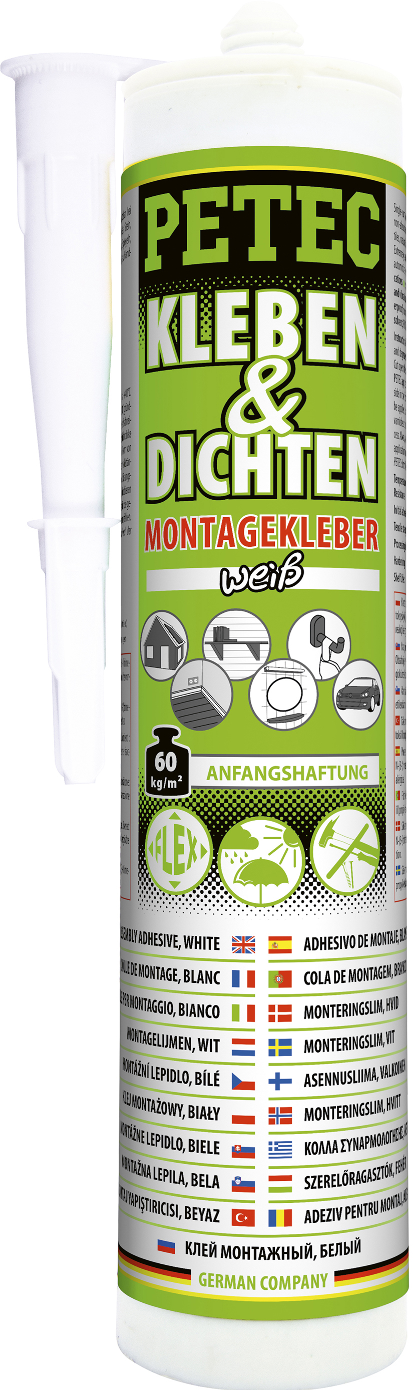 Kleben & Dichten Montagekleber, weiß, 290 ml, Petec