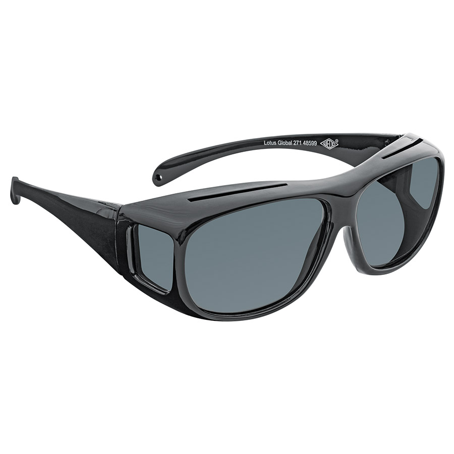WEDO® Überzieh-Sonnenbrille für Brillenträger inkl. Brillenhülle, schwarz, 1 Stück Image