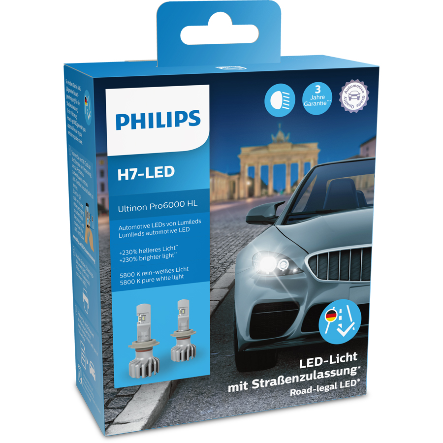 Philips Ultinon Pro6000 H7 LED-Glühlampe, 2 Stück