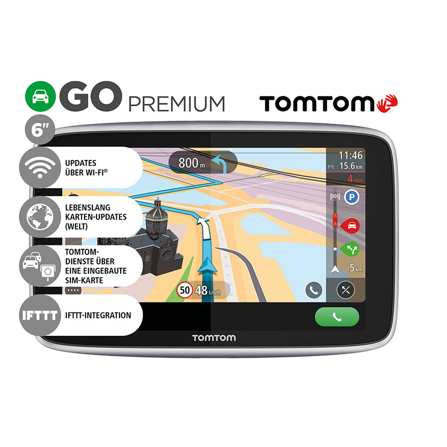 TomTom Go Premium 6 World Navigationsgerät mit WiFi® UpdateFunktion