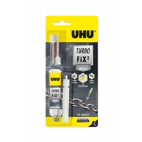 UHU Turbo FiX² Plastica - Colla Di Riparazione 2 Componenti, Trasparente, Super Veloce (60 Secondi), Resistente All'Acqua, 10g