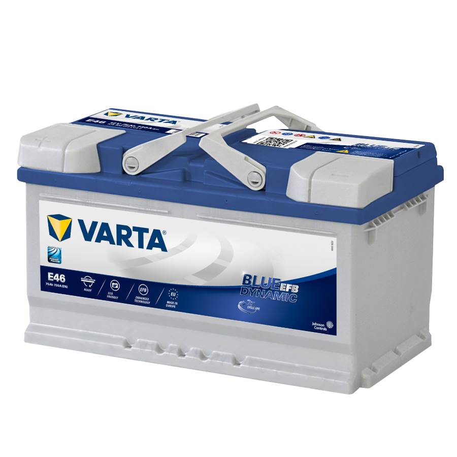 VARTA Blue Dynamic EFB Autobatterie, E46, 575 500 073, 75 Ah, 730 A