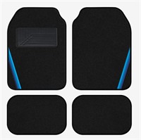 Universal-Teppichmatten-Summer-1st-PRICE-kompletter-Satz-schwarz-mit-blauen-Streifen Universal-Teppichmatten-Summer-1st-PRICE-kompletter-Satz-schwarz-mit-blauen-Streifen